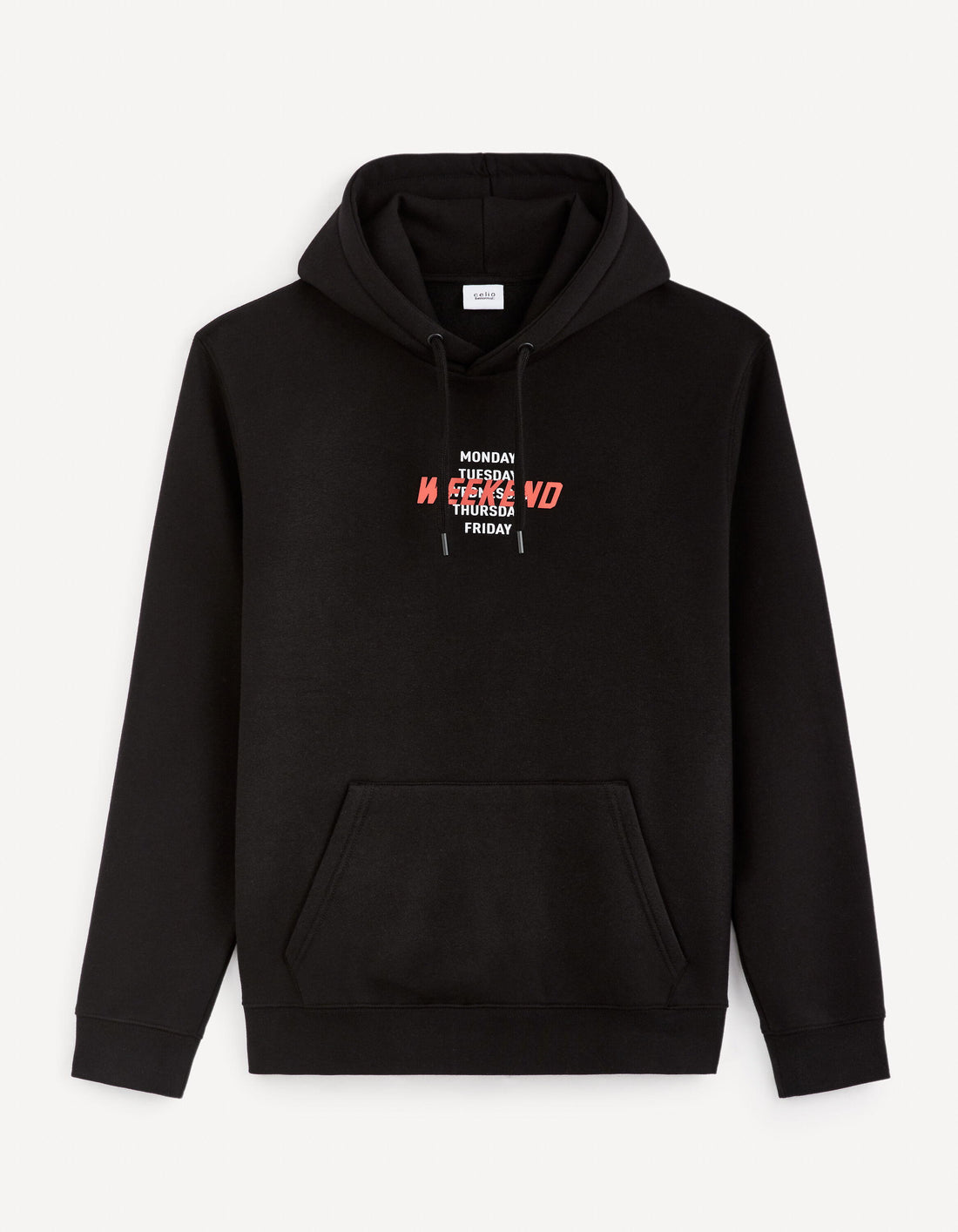 Straight Cotton Blend Hoodie_GEXEND_BLACK_01