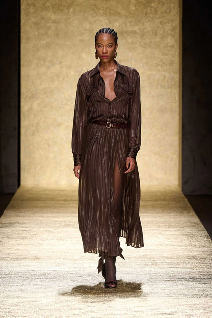 Luisa Spagnoli_Brown_Giana - Silk Gown Ð Fashion Show_GIANA_0946_01