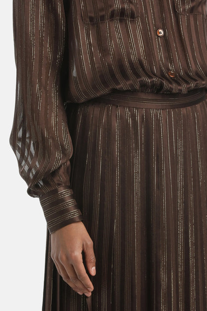 Luisa Spagnoli_Brown_Giana - Silk Gown Ð Fashion Show_GIANA_0946_05