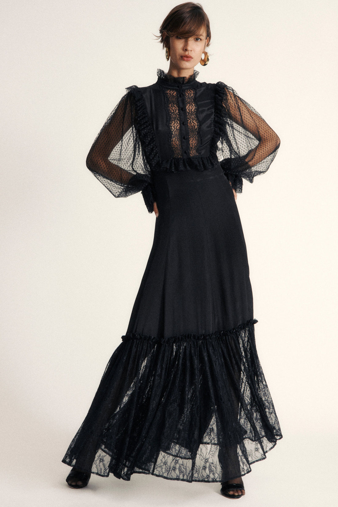 Luisa Spagnoli_Nero/Nero_Gibellina - Elegant Gown_GIBELLINA_0101 0101_01