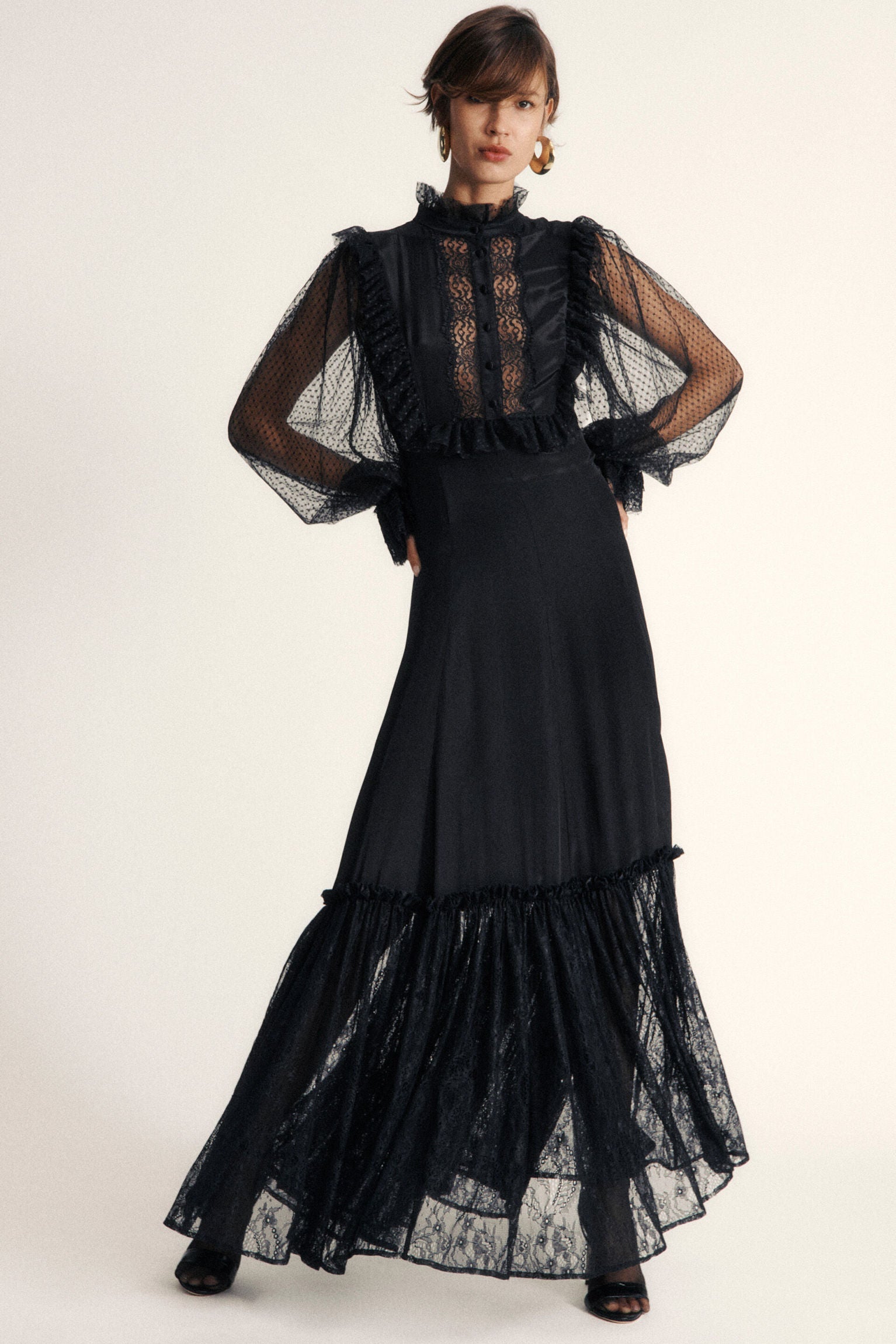 Luisa Spagnoli_Nero/Nero_Gibellina - Elegant Gown_GIBELLINA_0101 0101_01