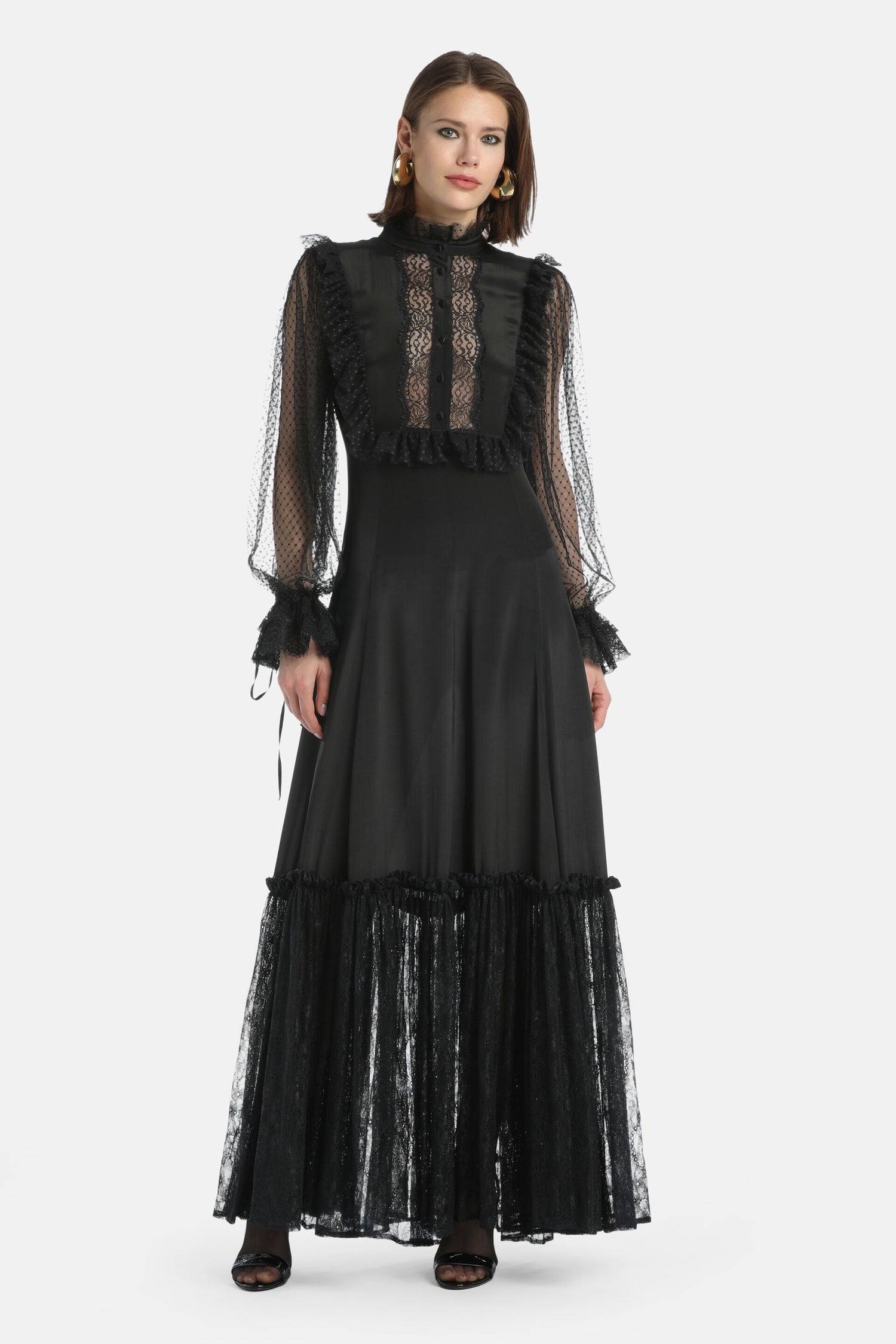 Luisa Spagnoli_Nero/Nero_Gibellina - Elegant Gown_GIBELLINA_0101 0101_02