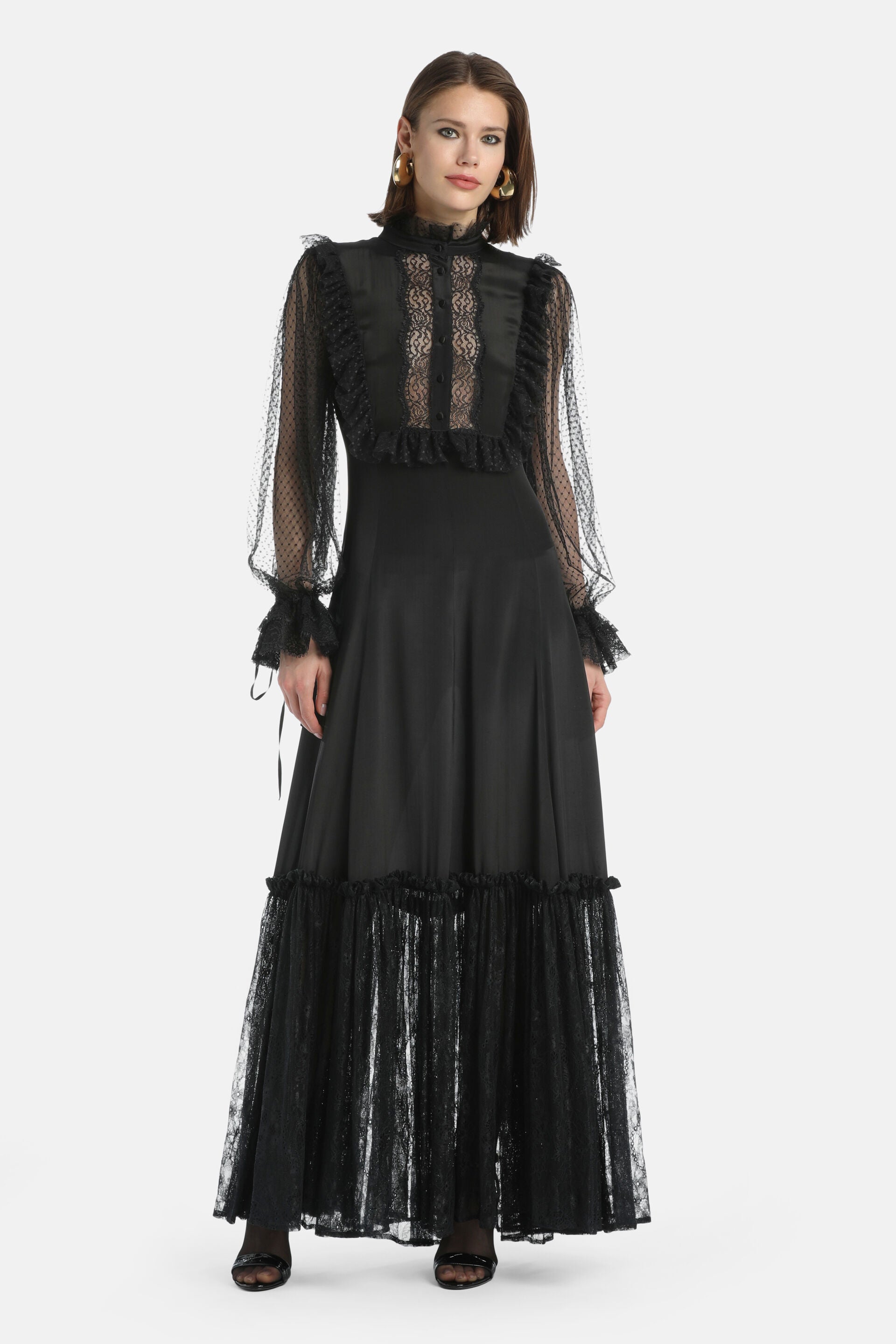 Luisa Spagnoli_Nero/Nero_Gibellina - Elegant Gown_GIBELLINA_0101 0101_02