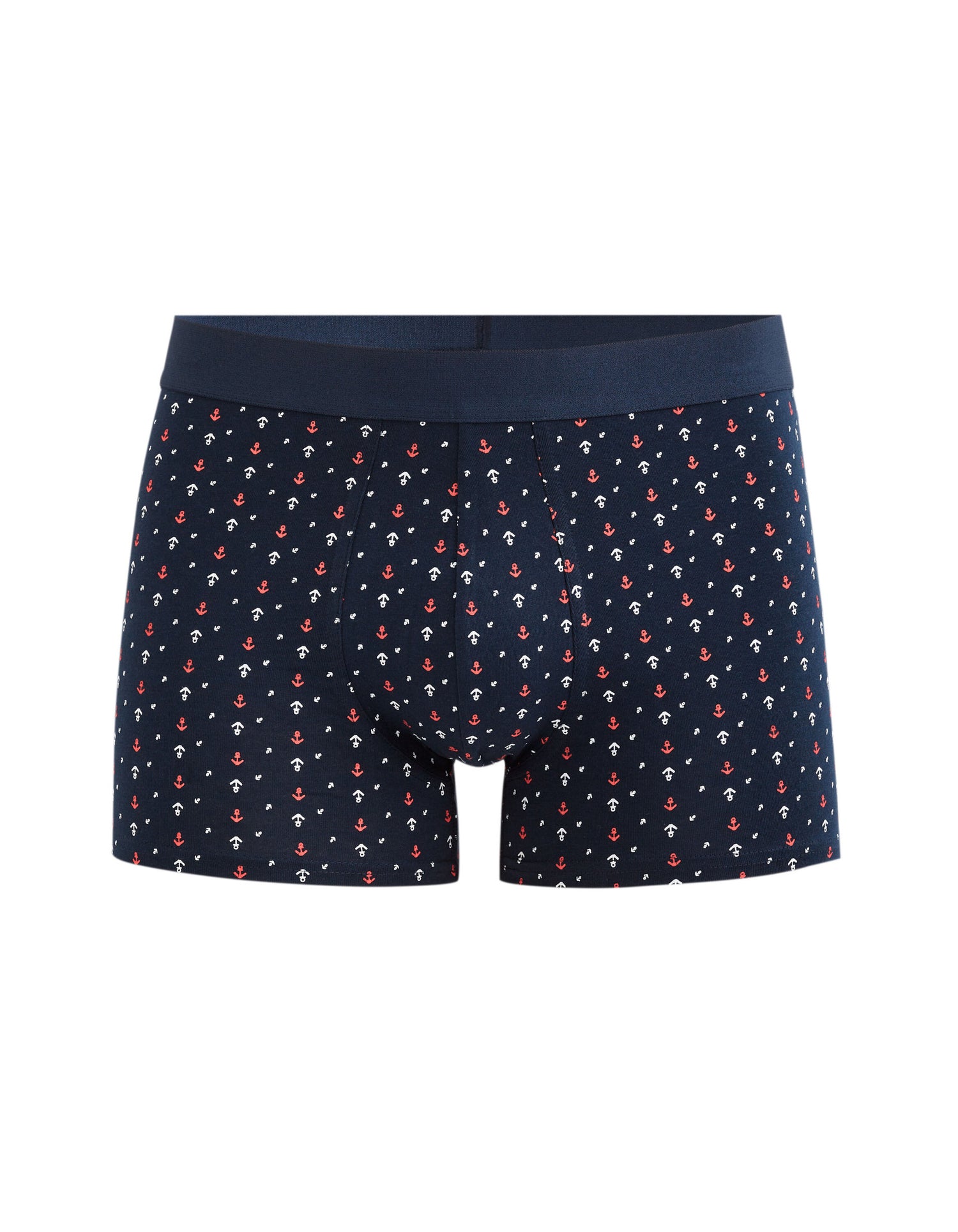 Stretch Cotton Boxer Shorts - Navy_01