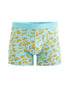 Banana Pattern Stretch Cotton Boxer Shorts - Blue_01