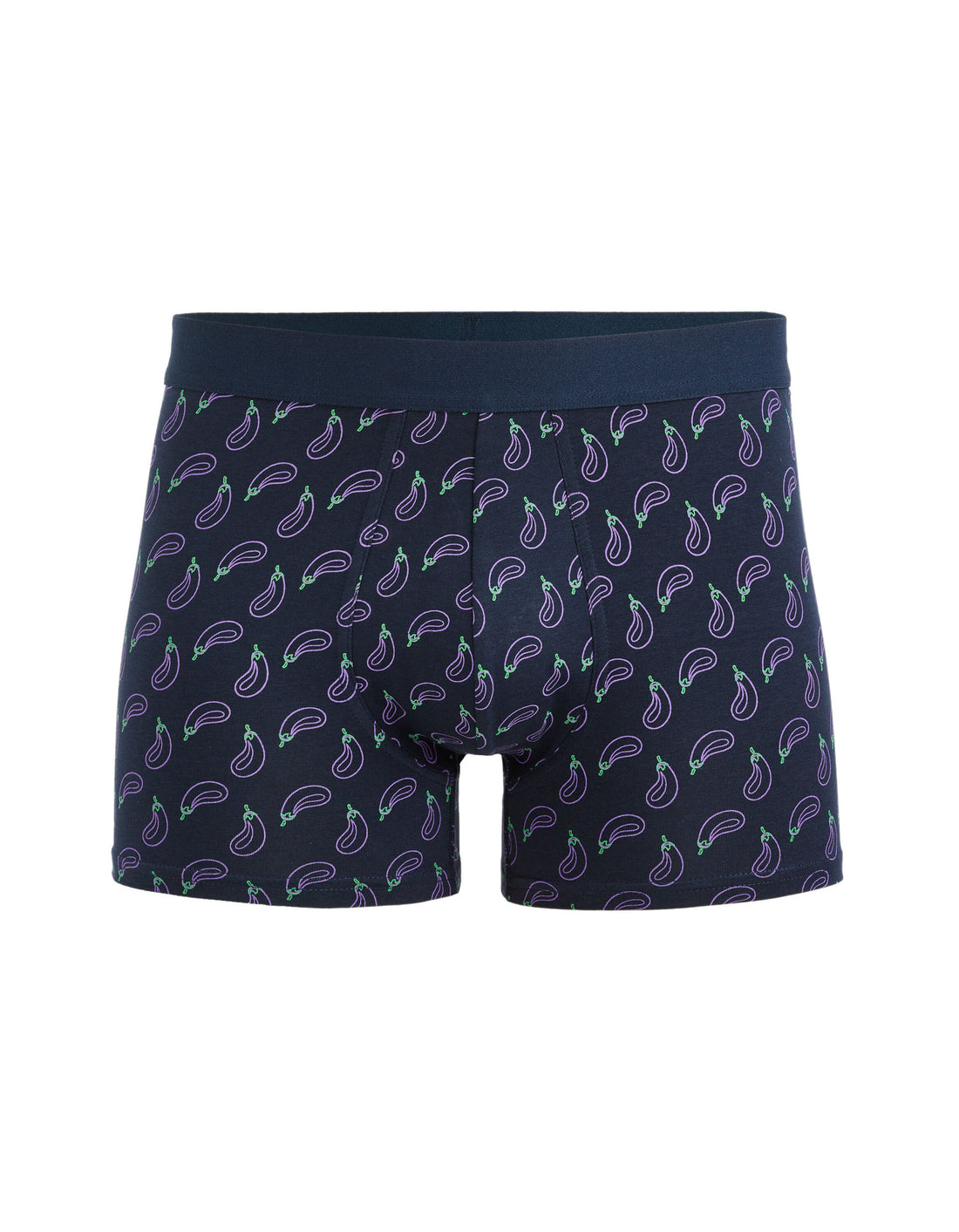 Stretch Cotton Boxer Shorts - Navy_01