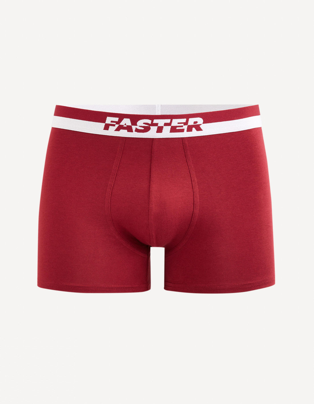 Stretch Cotton Boxer Shorts - Red_GIBOFASTER_RUST RED_01