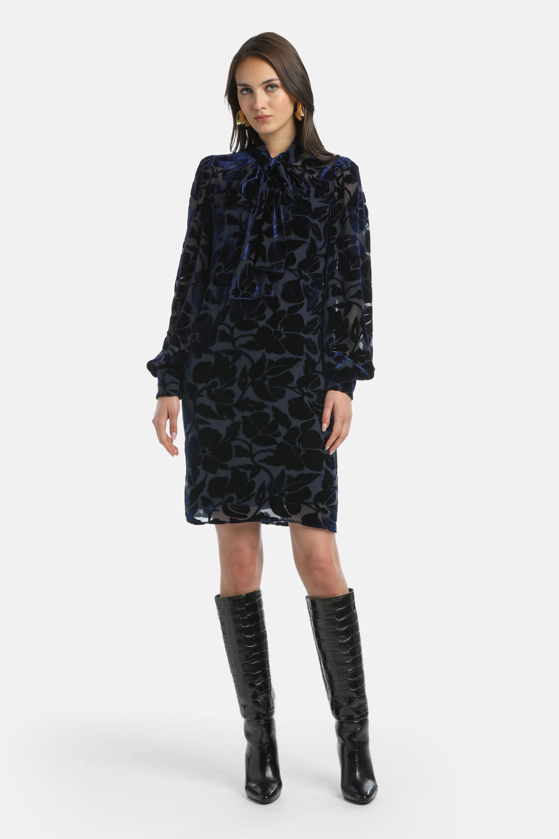 Luisa Spagnoli_Blu_Giga - Elegant Short Dress_GIGA_1242_01