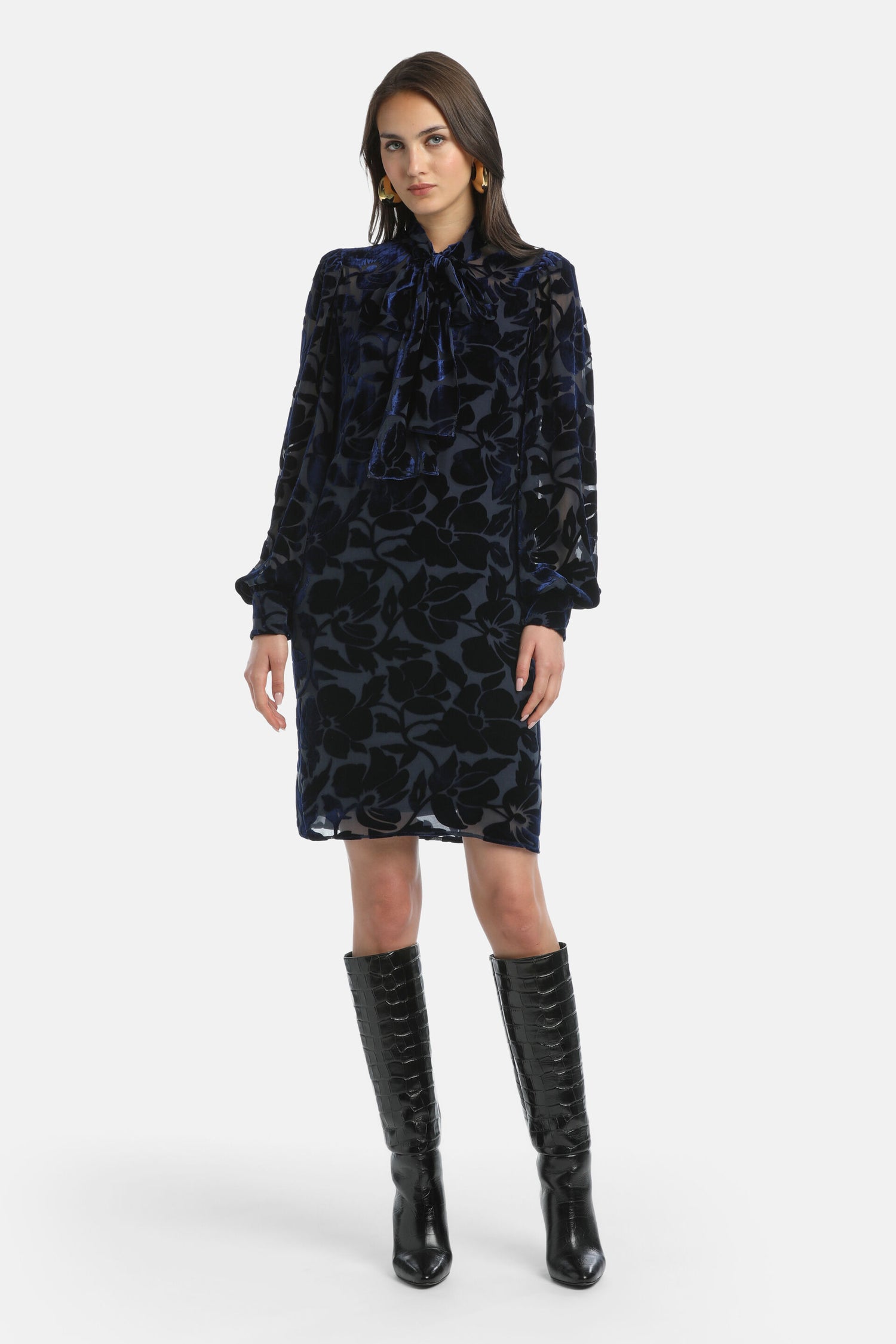 Luisa Spagnoli_Blu_Giga - Elegant Short Dress_GIGA_1242_01