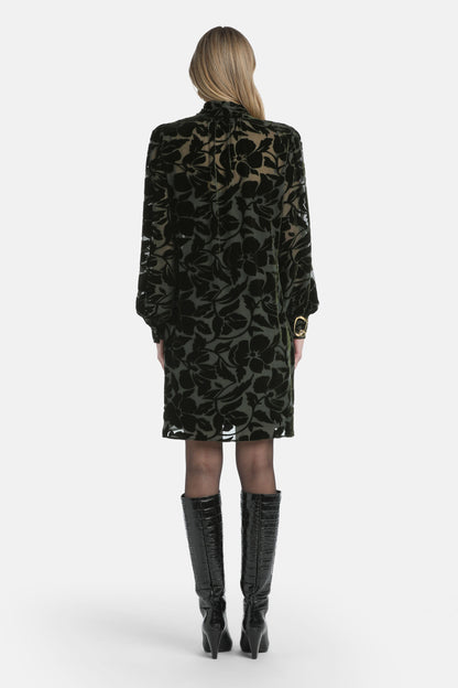 Luisa Spagnoli_Verde Militare_Giga - Elegant Short Dress_GIGA_1749_03