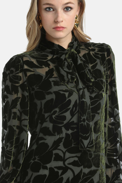 Luisa Spagnoli_Verde Militare_Giga - Elegant Short Dress_GIGA_1749_04