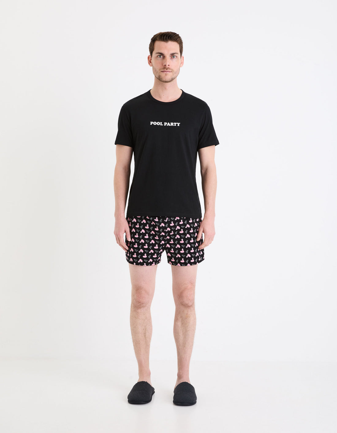 Cotton Short Pajamas - Navy_GIPYPOOL_NAVY_02