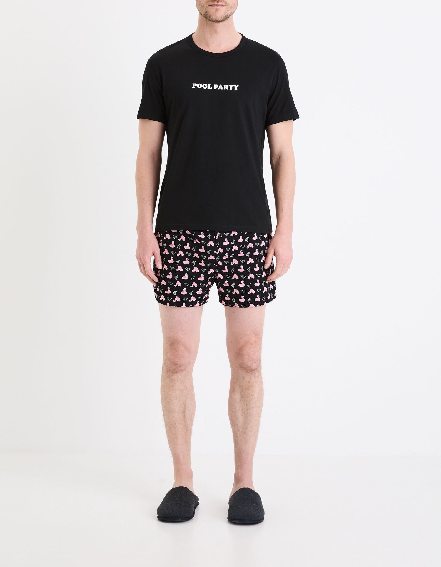 Cotton Pyjamas Shorts - Navy_02