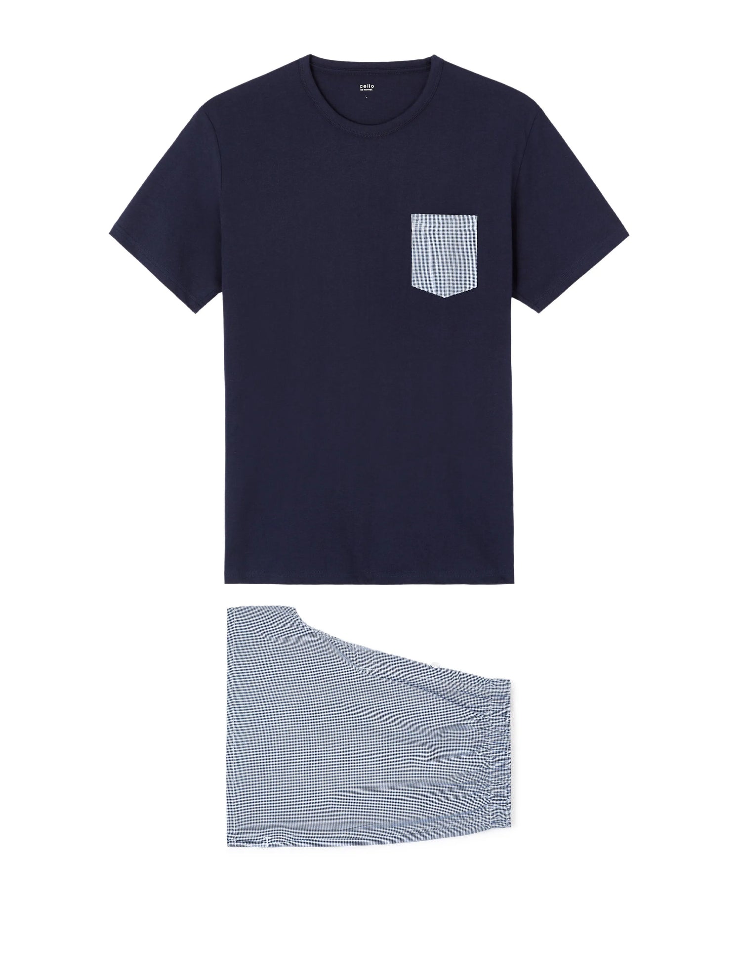 Celio_Navy_Cotton Shorts Pajamas_GIPYSHORT_NAVY_04