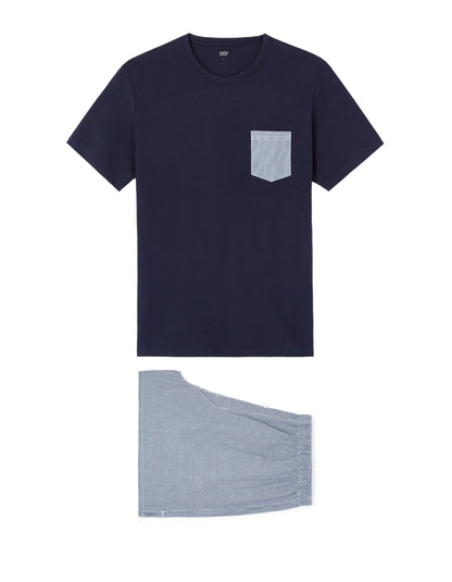 Celio_Navy_Cotton Shorts Pajamas_GIPYSHORT_NAVY_04
