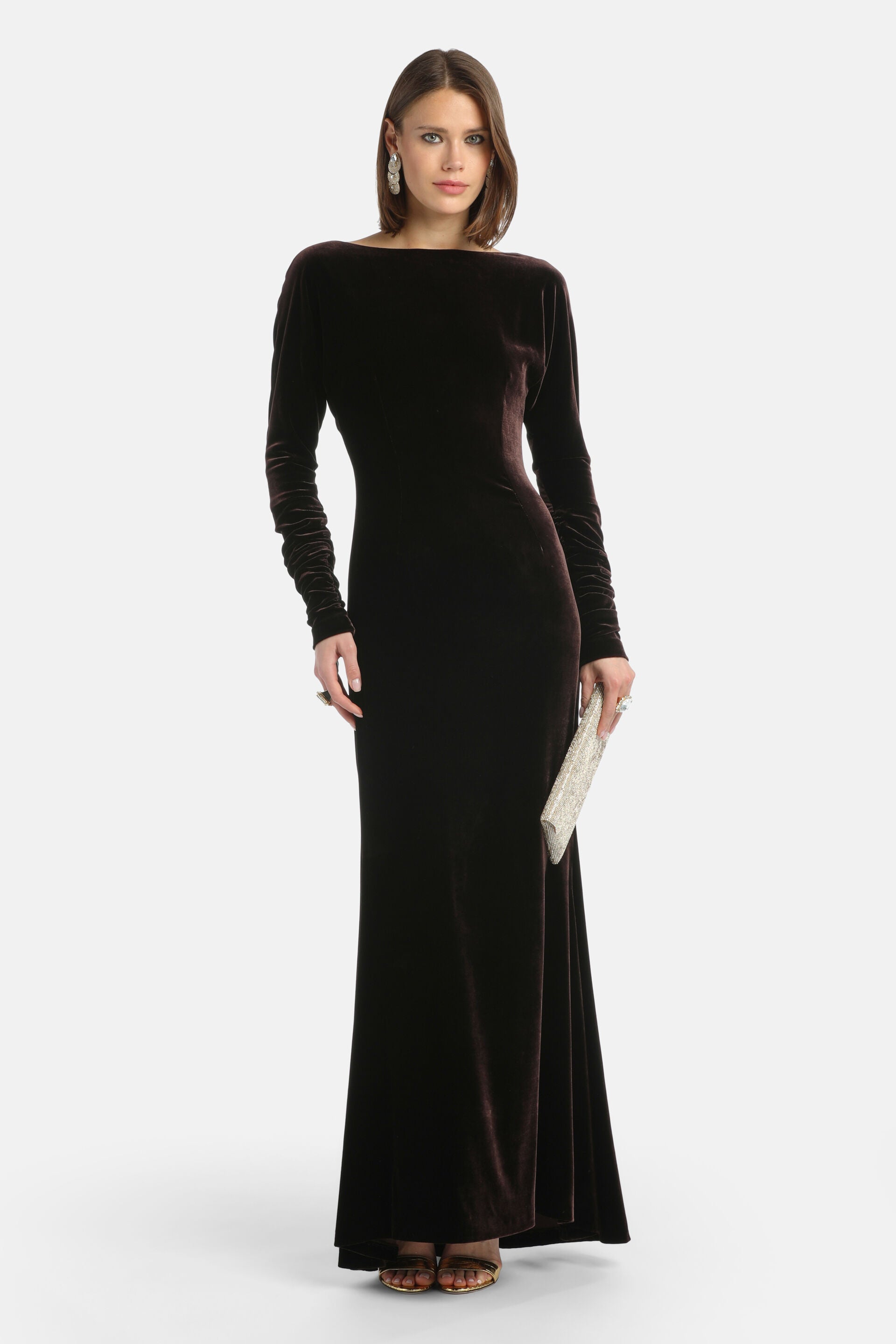 Luisa Spagnoli_Gianduia_Girocollo - Elegant Maxi Dress_GIROCOLLO_0998_01