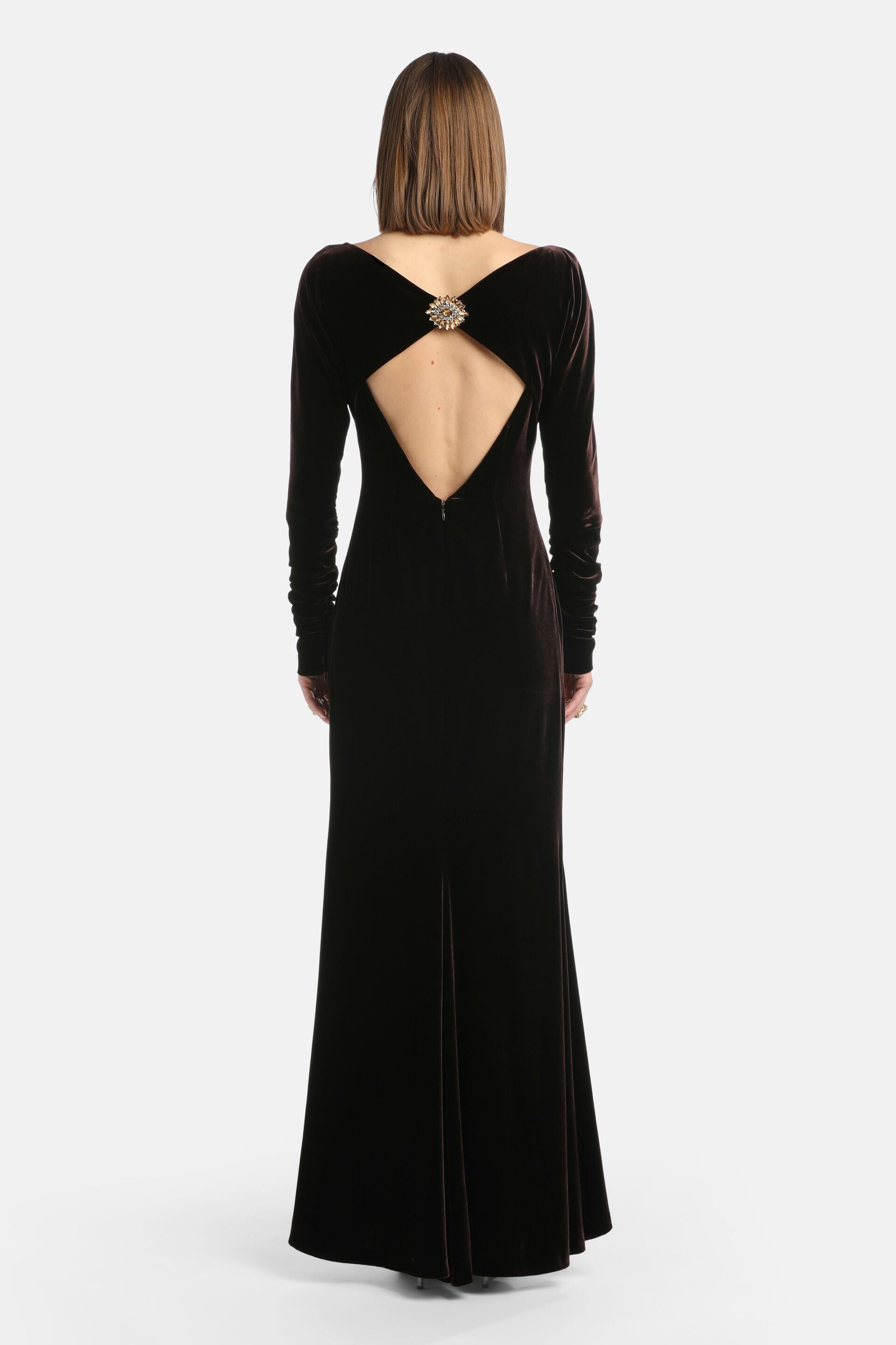 Luisa Spagnoli_Gianduia_Girocollo - Elegant Maxi Dress_GIROCOLLO_0998_02