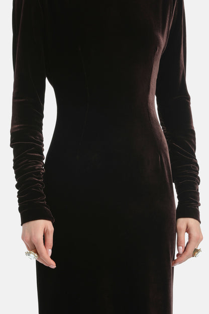 Luisa Spagnoli_Gianduia_Girocollo - Elegant Maxi Dress_GIROCOLLO_0998_03