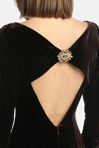 Luisa Spagnoli_Gianduia_Girocollo - Elegant Maxi Dress_GIROCOLLO_0998_04