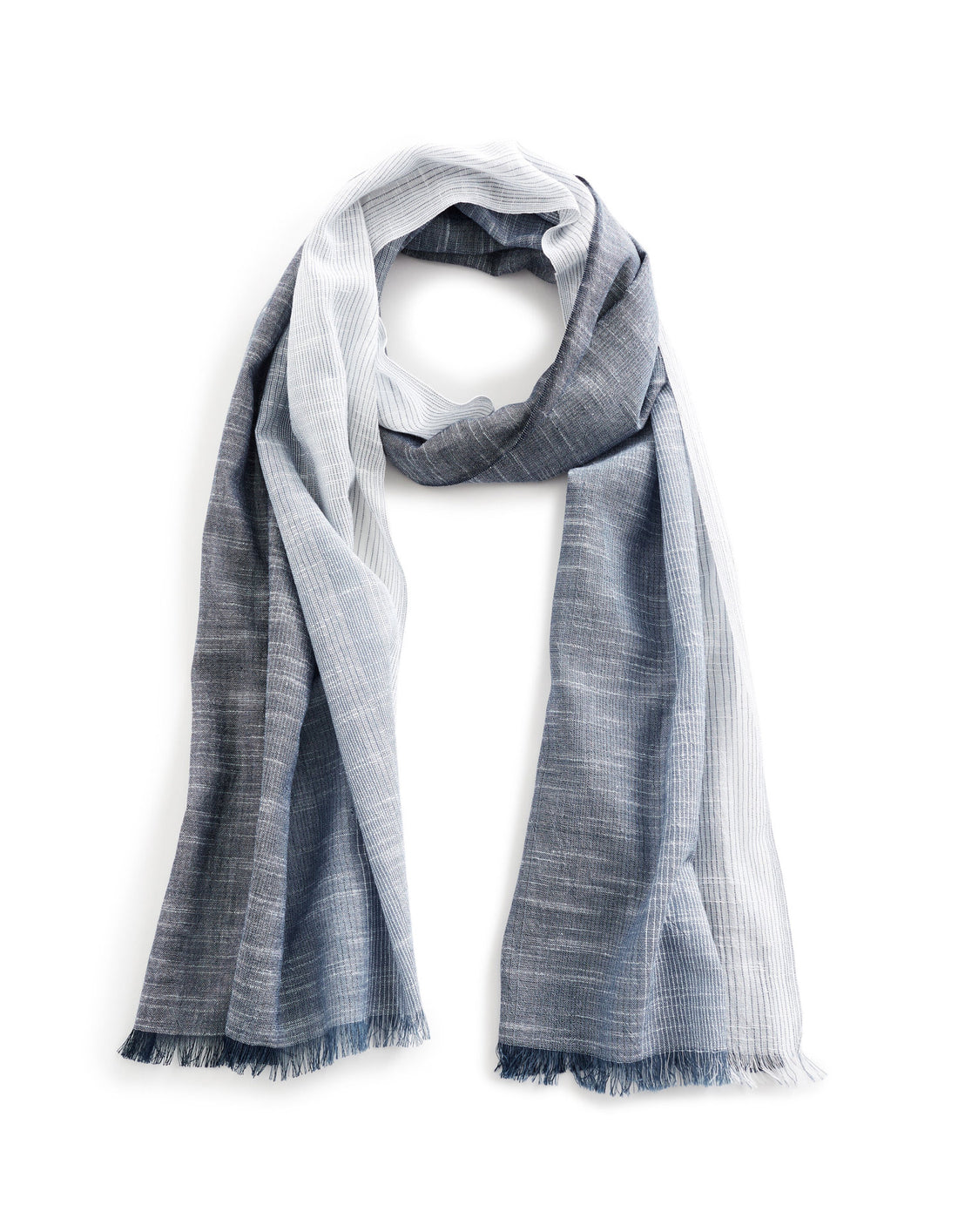 Striped Scarf Tie And Dye - Blue_01