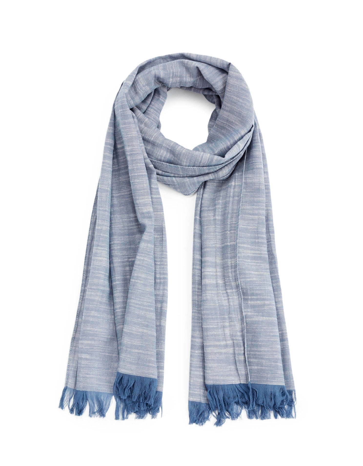 Cotton Gauze Scarf - Blue_01