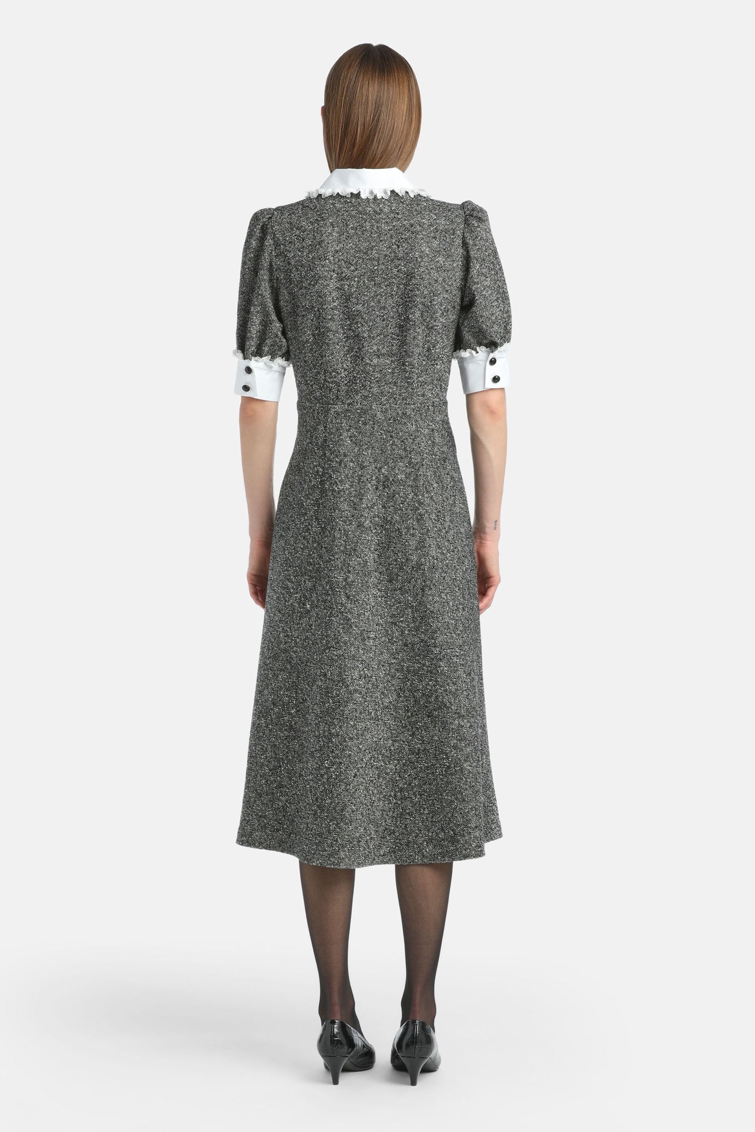 Luisa Spagnoli_Var Nero Panna/Bianco_Gisella - Bon Ton Long Dress_GISELLA_3988 0201_03