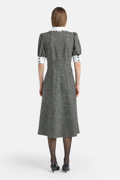 Luisa Spagnoli_Var Nero Panna/Bianco_Gisella - Bon Ton Long Dress_GISELLA_3988 0201_03