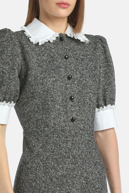 Luisa Spagnoli_Var Nero Panna/Bianco_Gisella - Bon Ton Long Dress_GISELLA_3988 0201_04