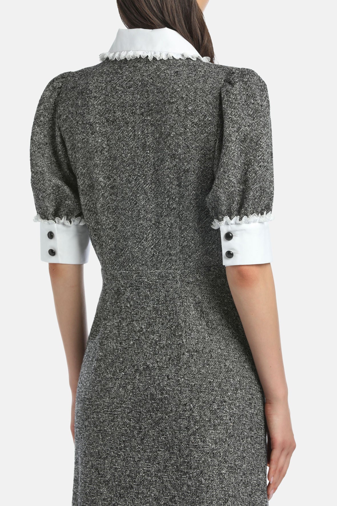 Luisa Spagnoli_Var Nero Panna/Bianco_Gisella - Bon Ton Long Dress_GISELLA_3988 0201_05