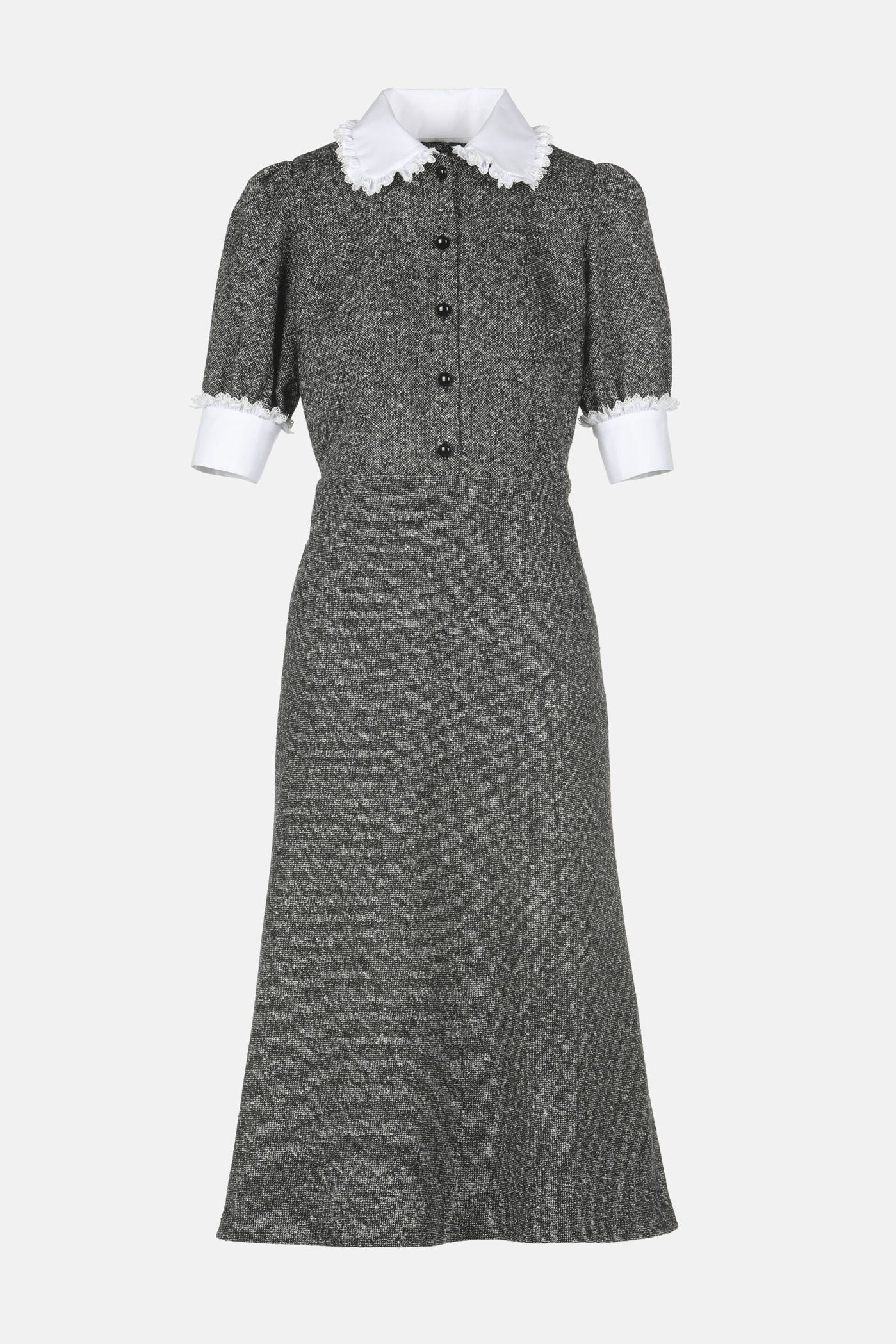 Luisa Spagnoli_Var Nero Panna/Bianco_Gisella - Bon Ton Long Dress_GISELLA_3988 0201_06