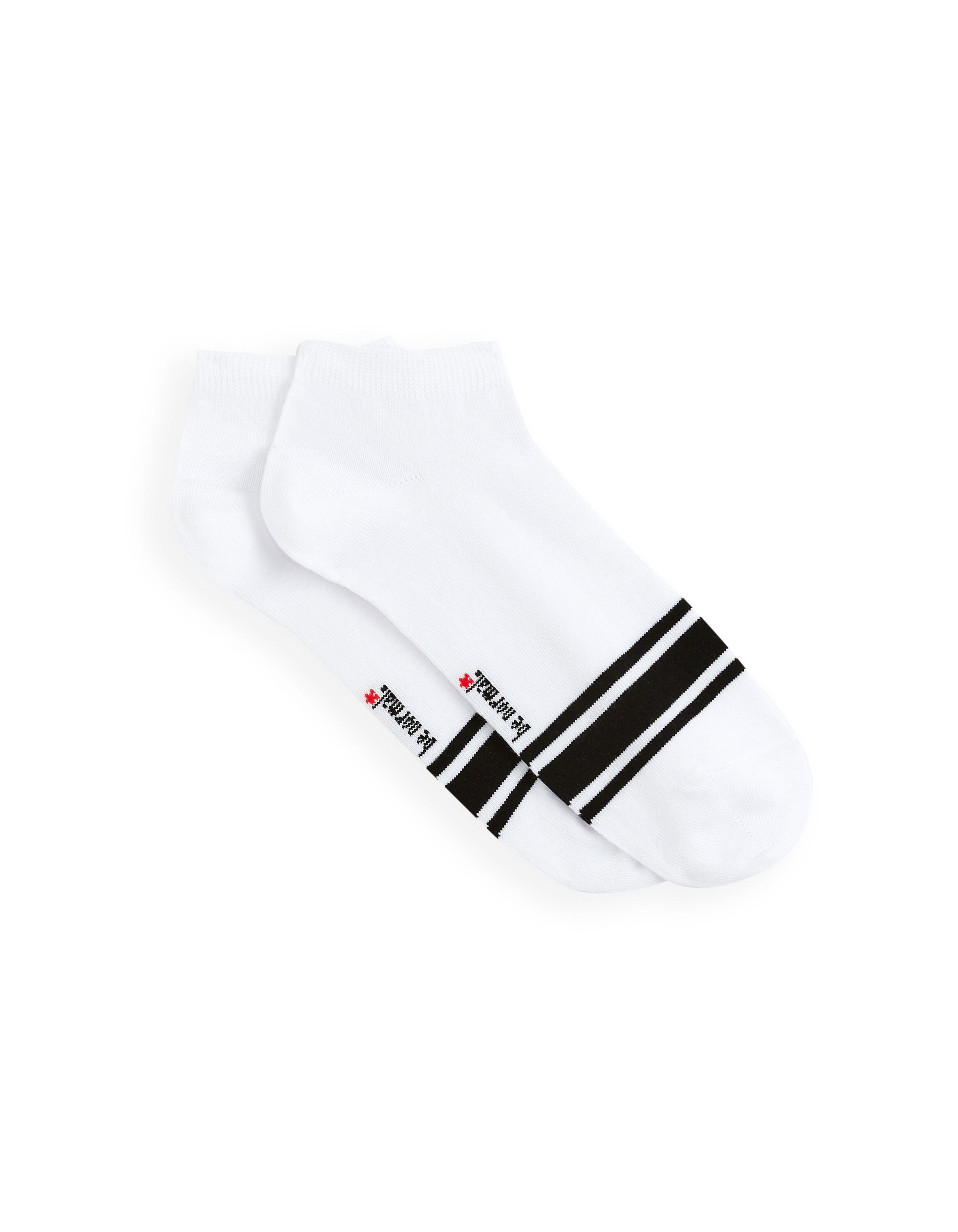 Short Sports Socks In Stretch Cotton - White_01