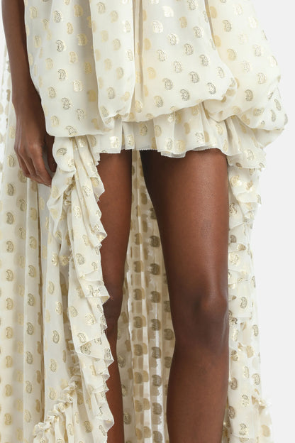 Luisa Spagnoli_Cream Gold_Giubileo - Minidress With Train Ð Fashion Show_GIUBILEO_3916_05