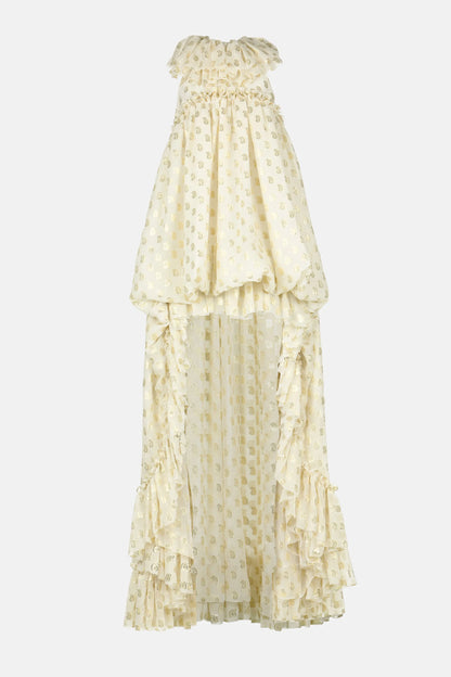 Luisa Spagnoli_Cream Gold_Giubileo - Minidress With Train Ð Fashion Show_GIUBILEO_3916_06