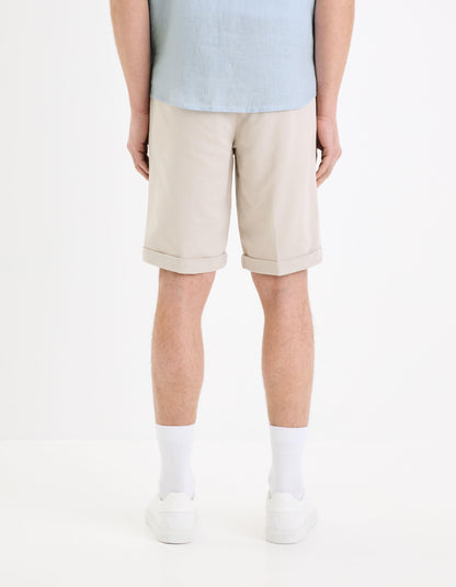 24H Stretch Cotton Bermuda Shorts_GOBELLOBM_BEIGE_03