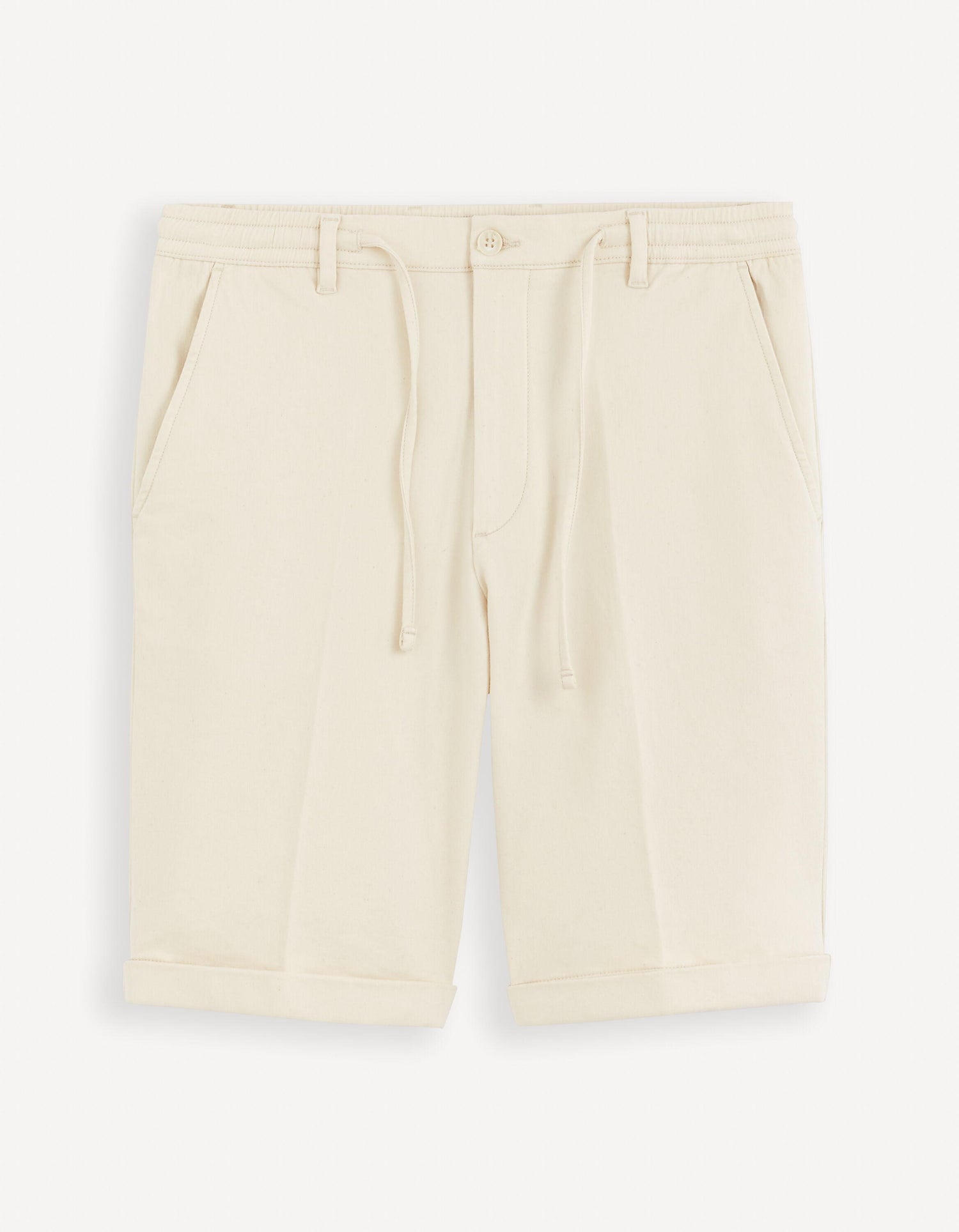 24H Stretch Cotton Bermuda Shorts_GOBELLOBM_NATURAL_01