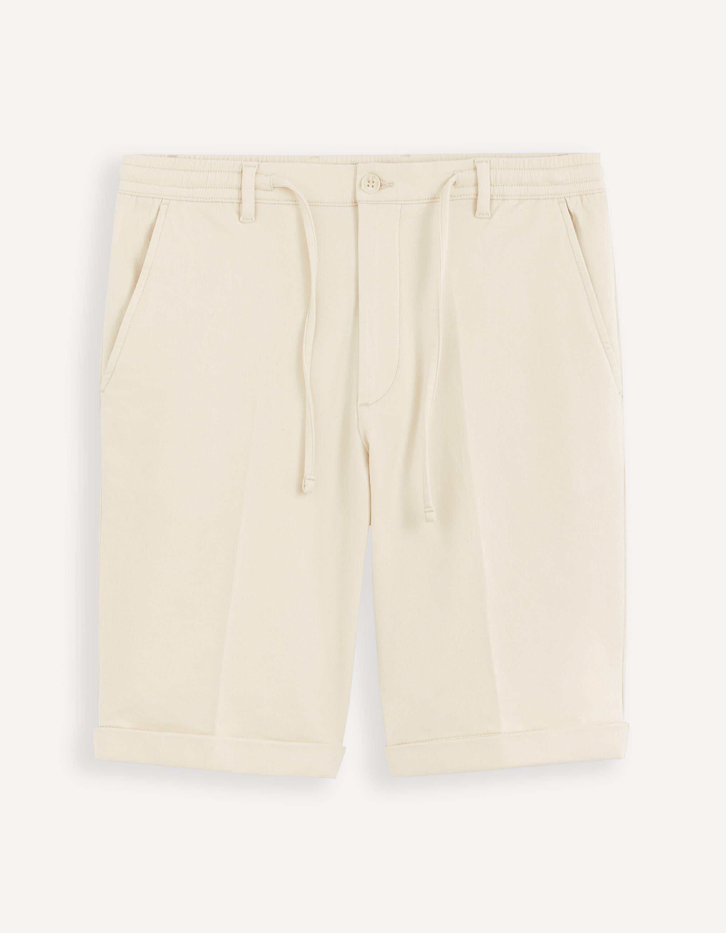 24H Stretch Cotton Bermuda Shorts_GOBELLOBM_NATURAL_01