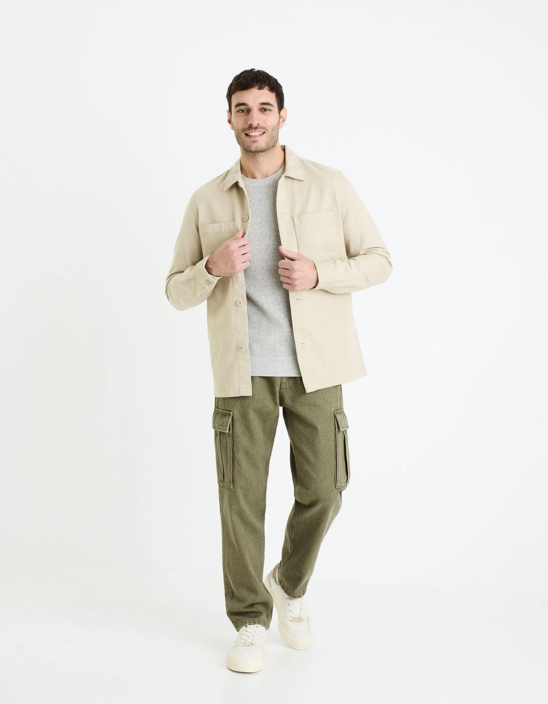 100% Cotton Cargo Jeans_GOCARGO1_KAKI_02