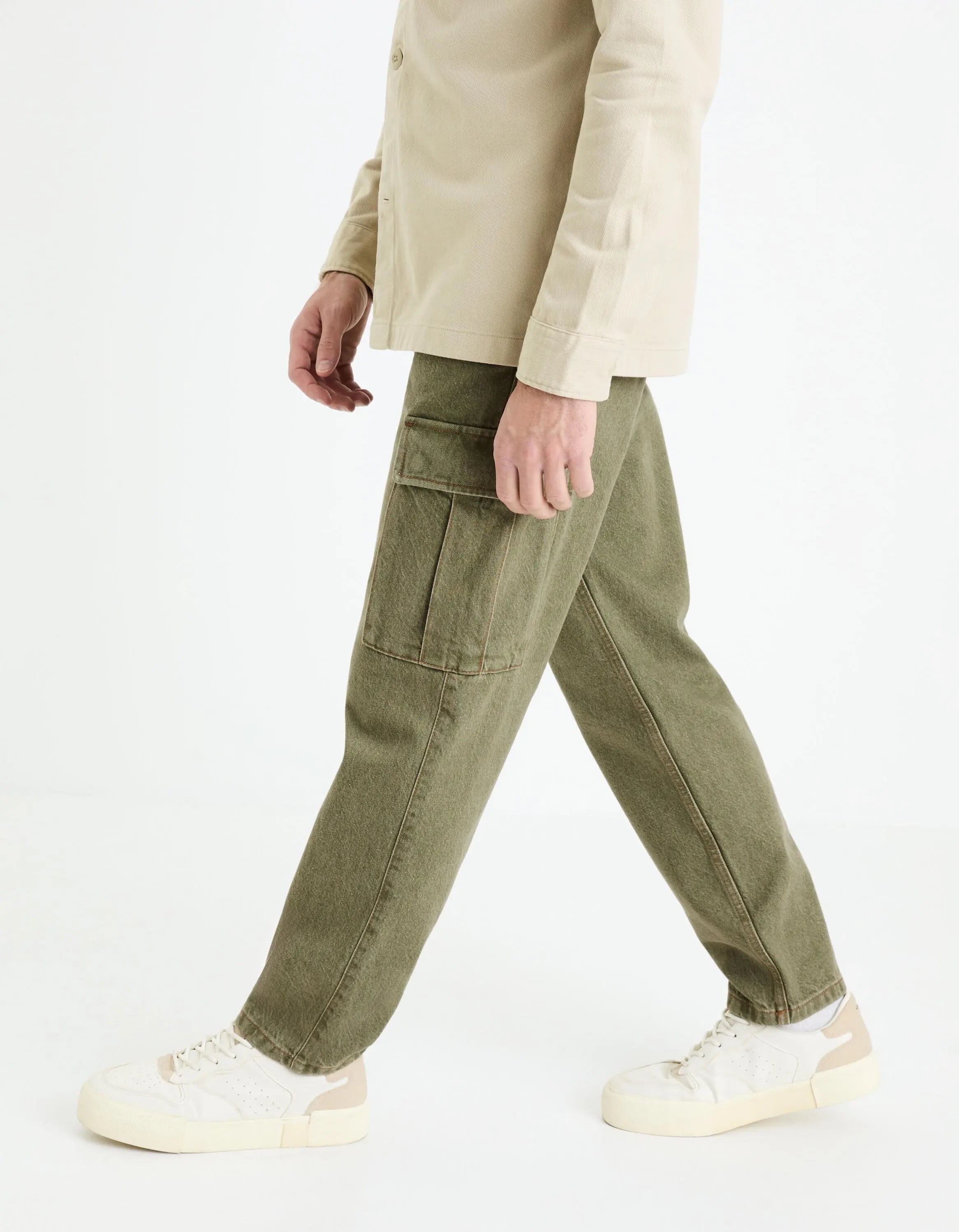 100% Cotton Cargo Jeans_GOCARGO1_KAKI_05