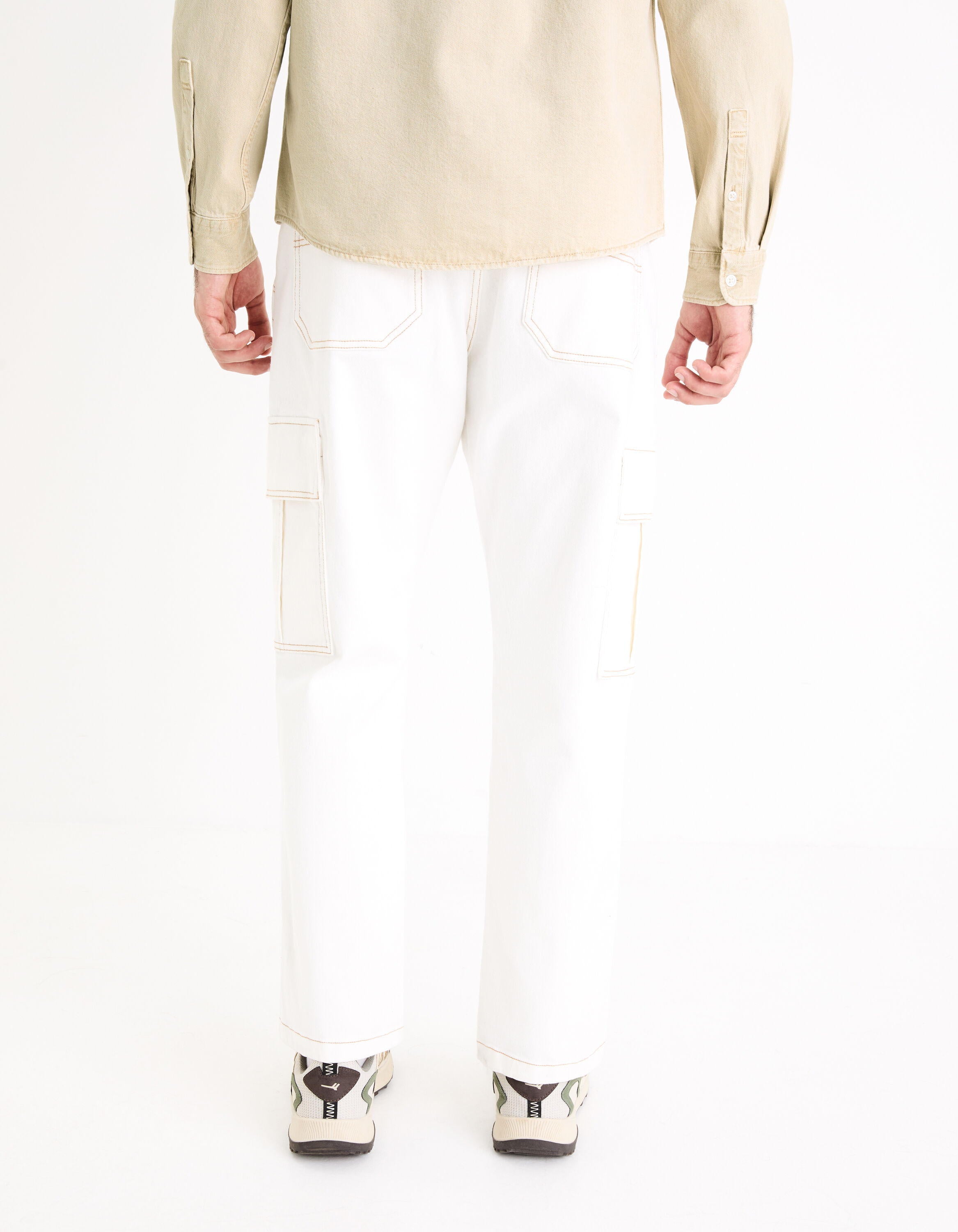 Loose Stretch Cotton Cargo Pants_GOCONTRAST_ECRU_04