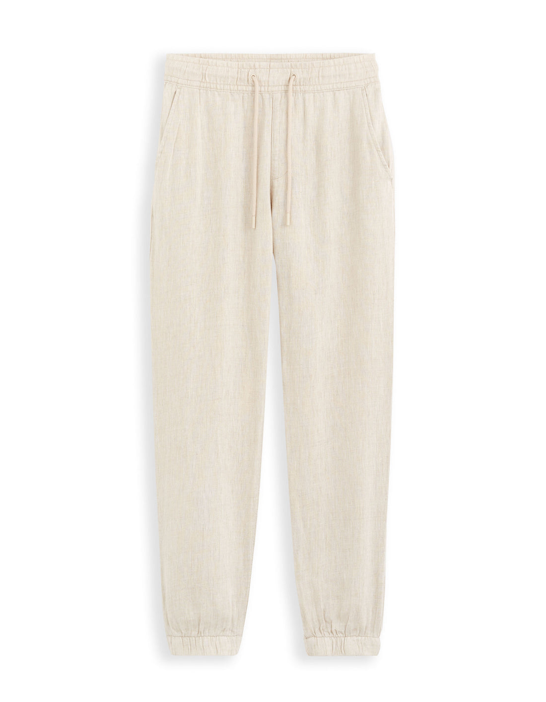 Linen Jogger Trousers - Ecru_01