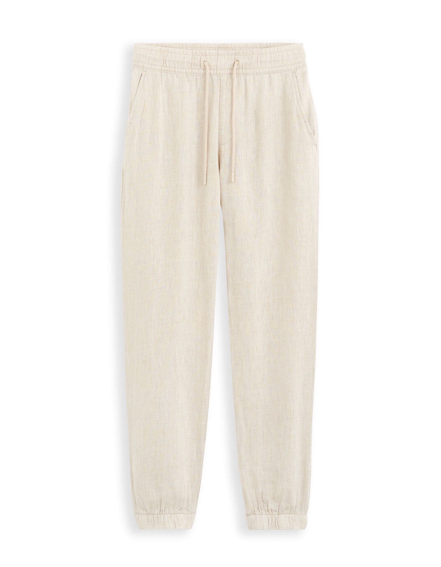 Linen Jogger Trousers - Ecru_01