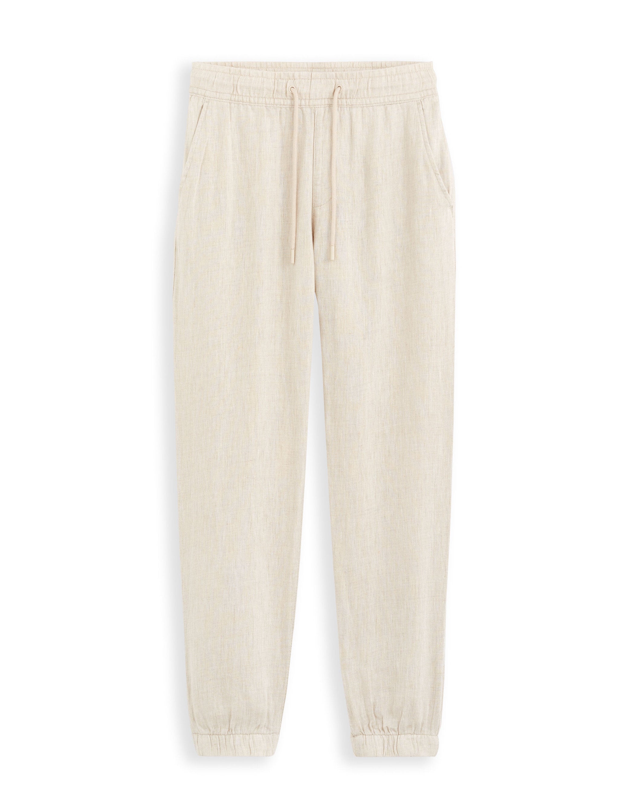 Linen Jogger Trousers - Ecru_01