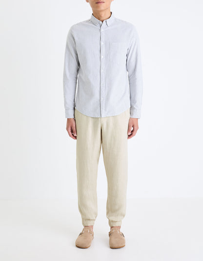 Linen Jogger Trousers - Ecru_03