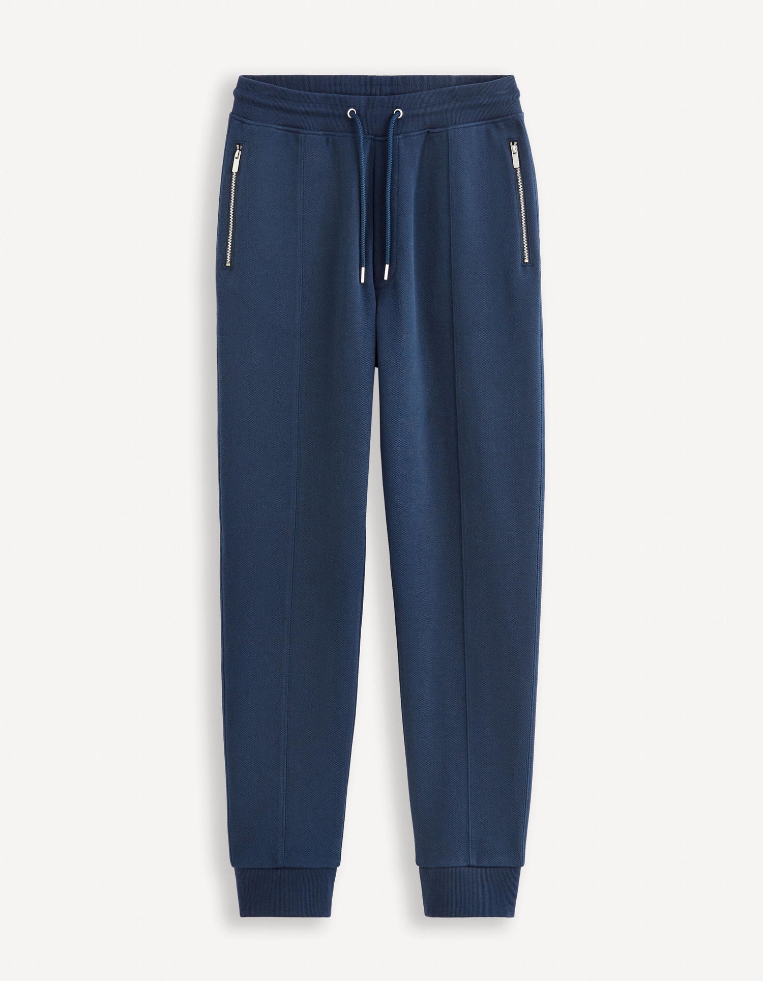 Regular Cotton Blend Jogging Pants_GOPIQUET_NAVY_01