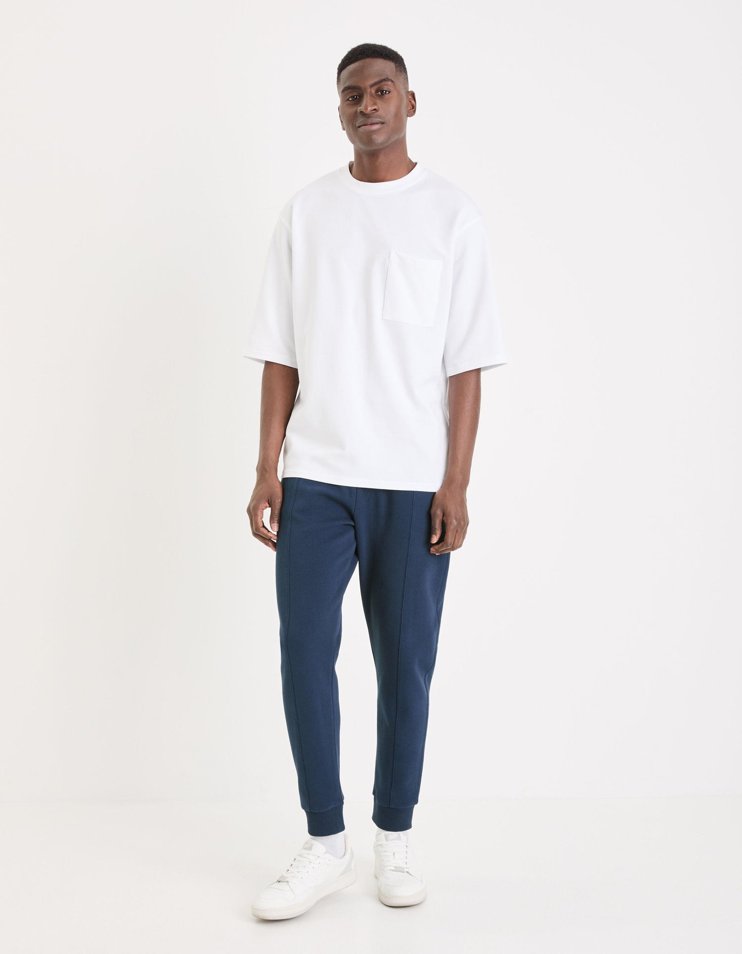 Regular Cotton Blend Jogging Pants_GOPIQUET_NAVY_02