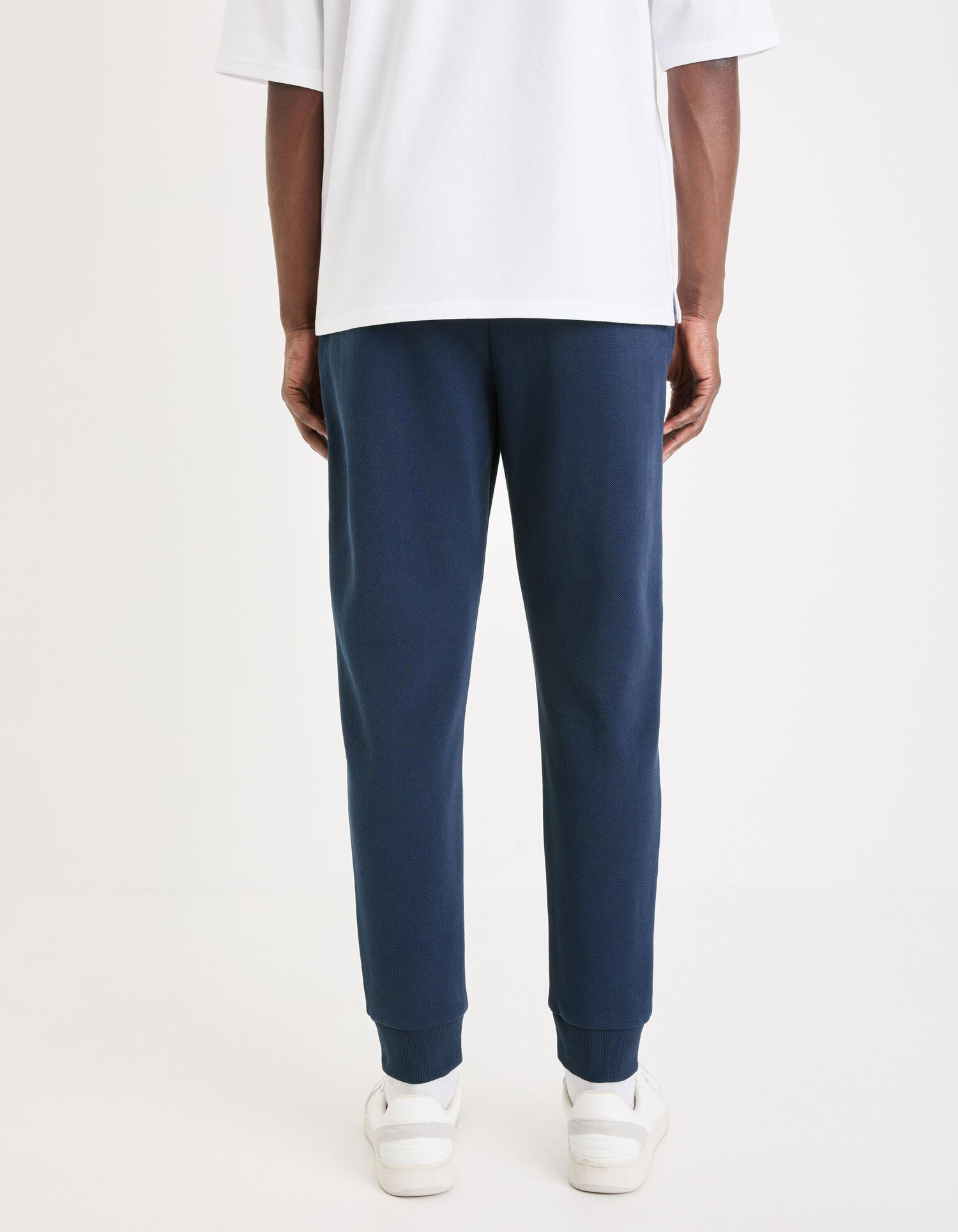 Regular Cotton Blend Jogging Pants_GOPIQUET_NAVY_04