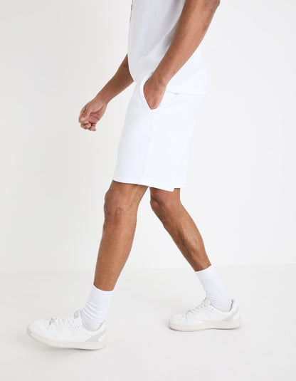 Fleece Shorts - White_05