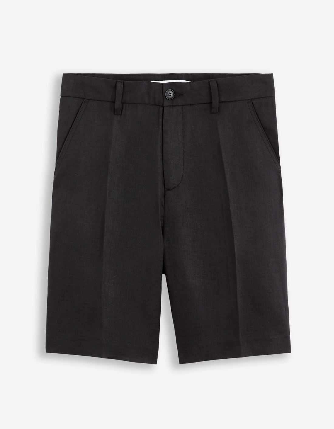 Linen Bermuda Shorts_GOSUITBM_BLACK_01