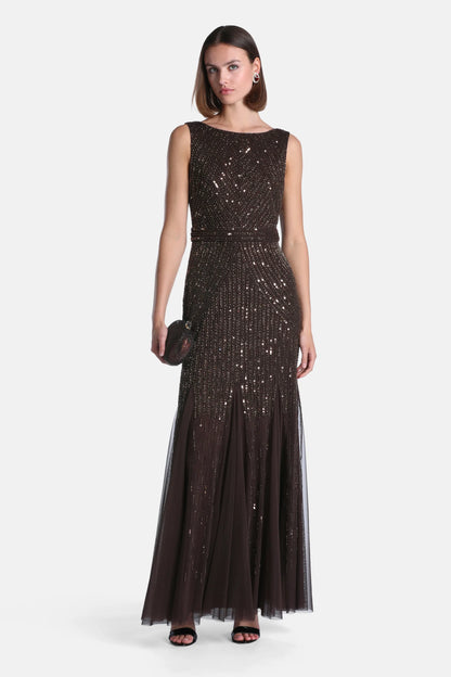 Luisa Spagnoli Gianduia Women Gradis Elegant Maxi Dress with AppliquŽs SKU: GRADIS_0966 Image 01