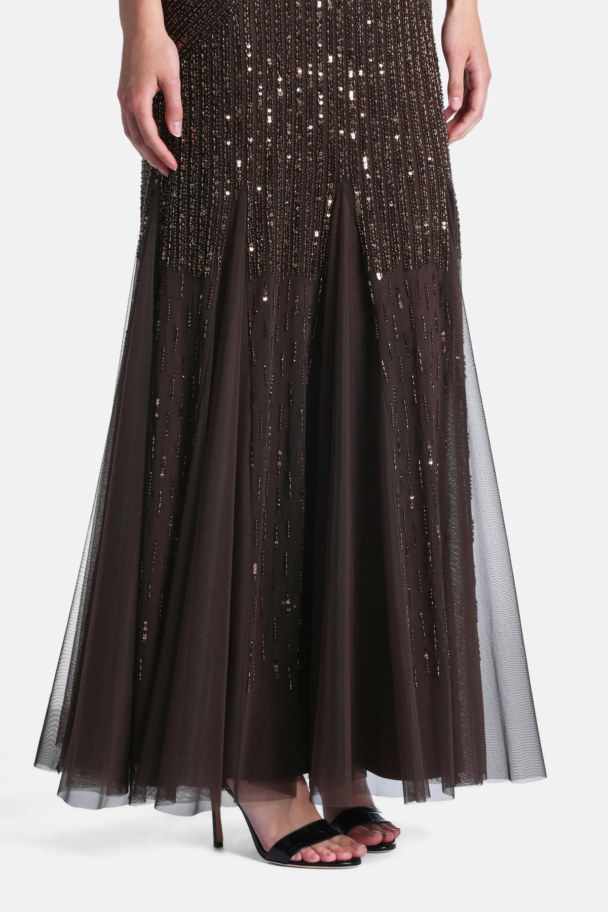 Luisa Spagnoli Gianduia Women Gradis Elegant Maxi Dress with AppliquŽs SKU: GRADIS_0966 Image 04